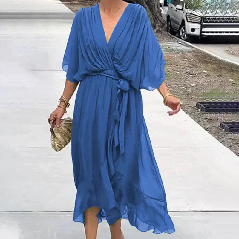 V-Neck Tailored Dress