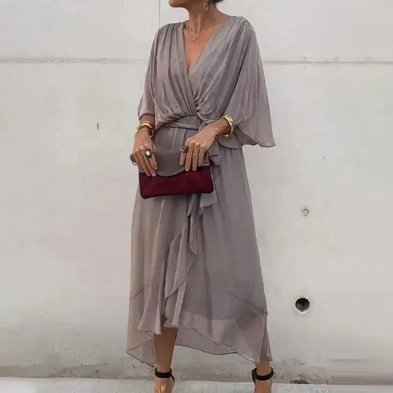 V-Neck Tailored Dress