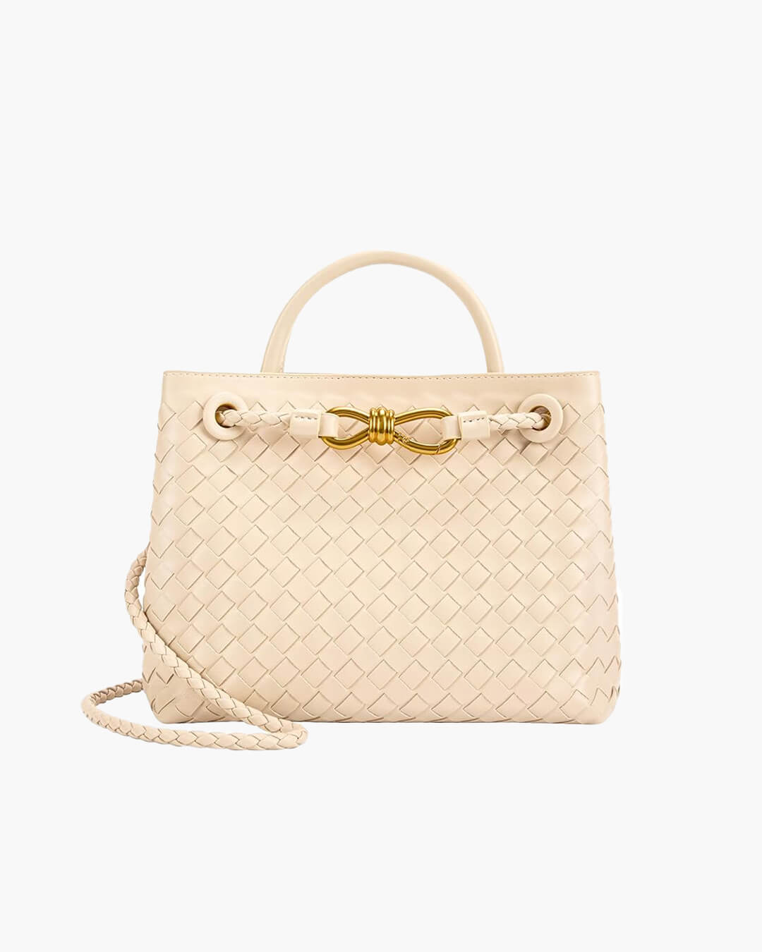 Two-Size Woven Tote Bag — women's tote bag, view 6 by Emyri