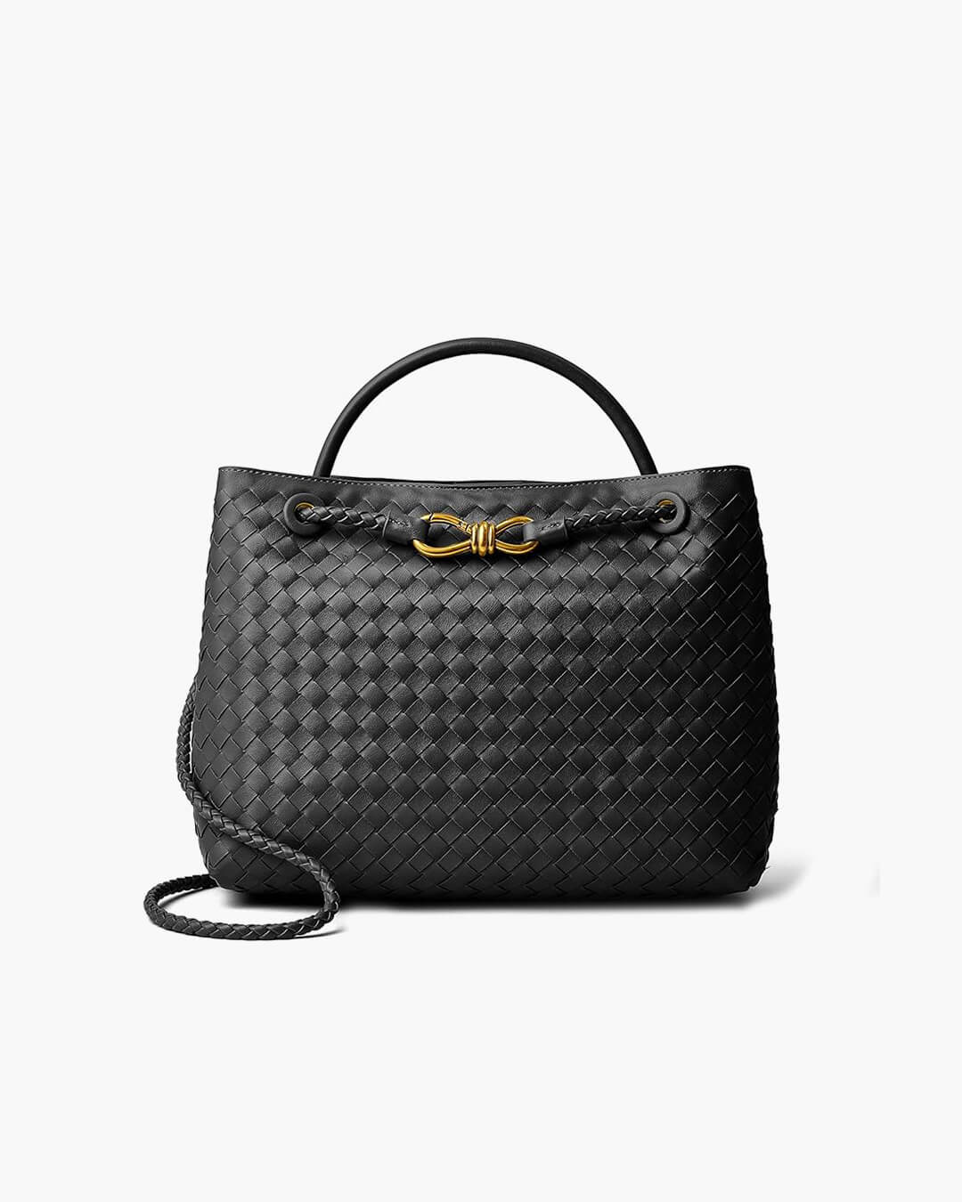 Two-Size Woven Tote Bag — women's tote bag, view 7 by Emyri