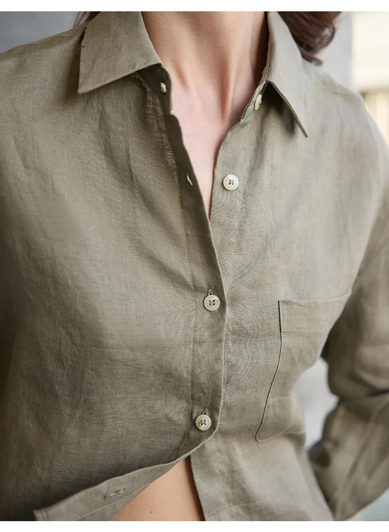 Cropped Oversized Button-Down Shirt