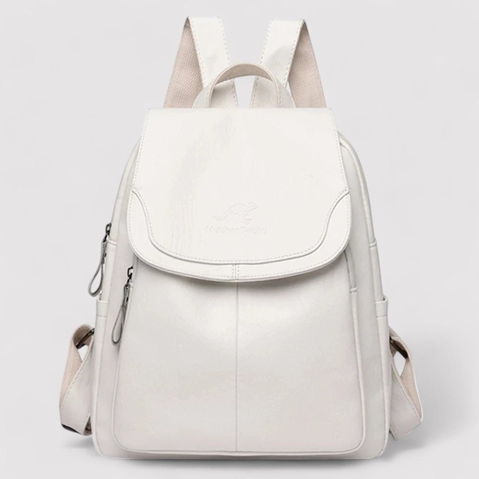 Women's anti-theft leather backpack