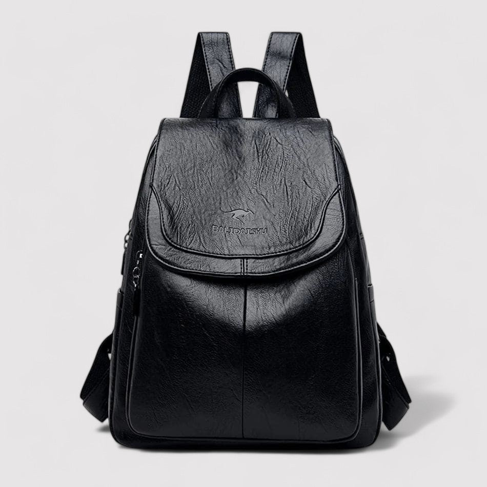 Women's anti-theft leather backpack