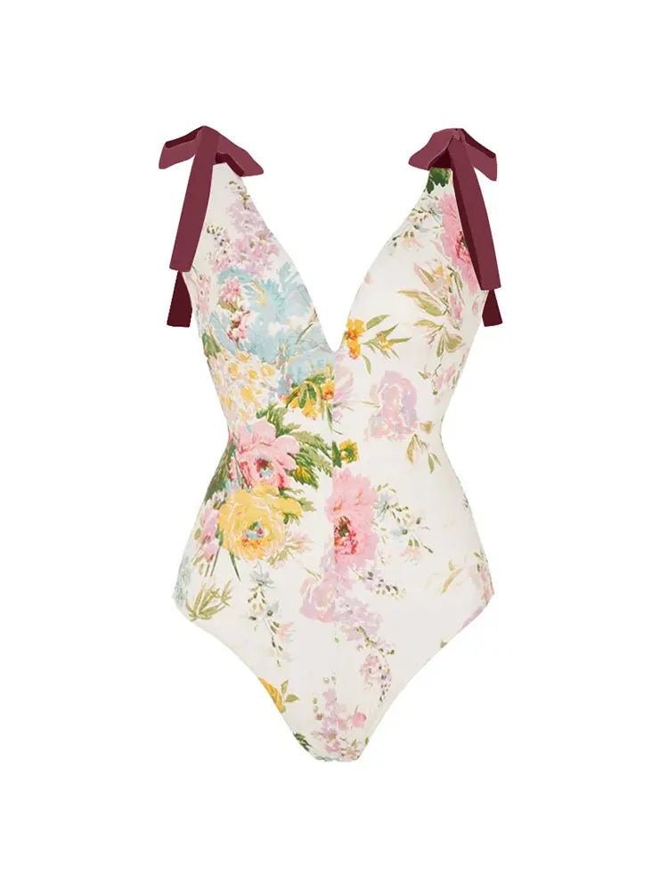 Women's appliqué tie-up bikini set — alternate angle