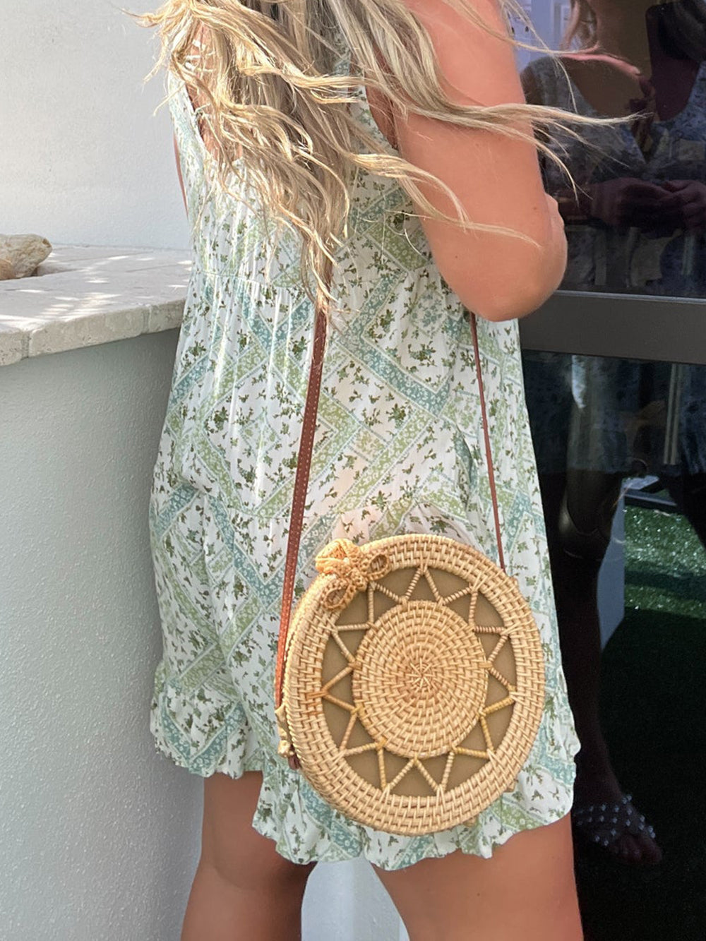 Women's bamboo wonton bag