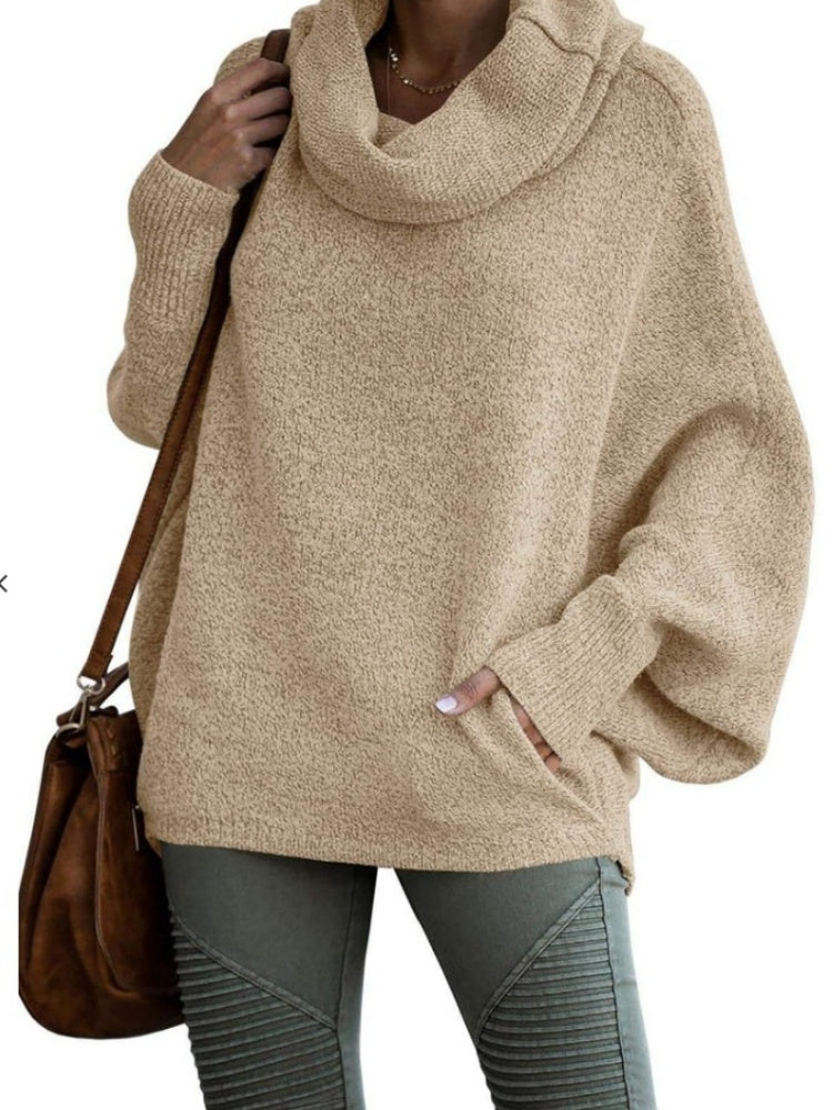 Women's batwing sleeve knit sweater