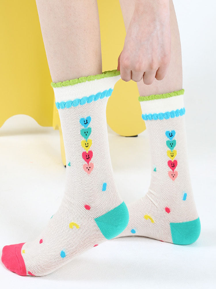 Women's Bear Print Mid-Calf Socks — alternate colour