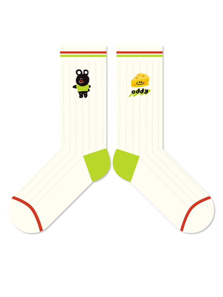 Women's Black Bear Print Socks