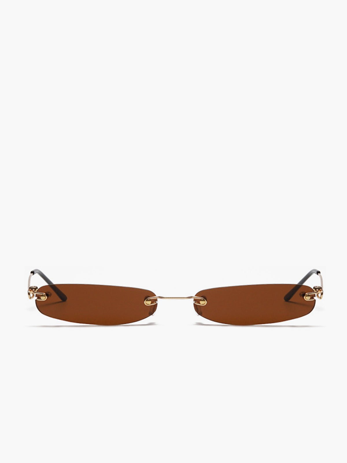 Women's rimless sunglasses — side detail