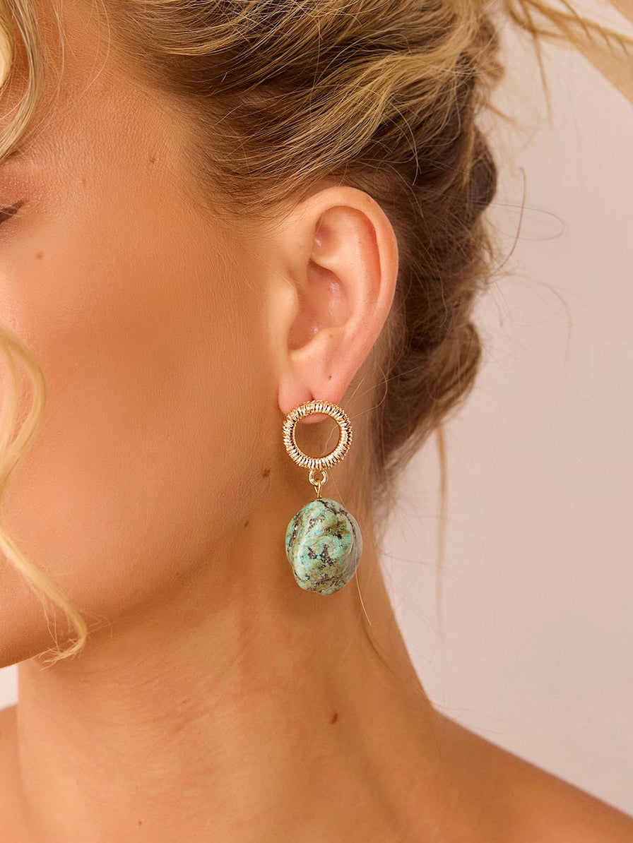 Women's Bohemian Turquoise Statement Earrings