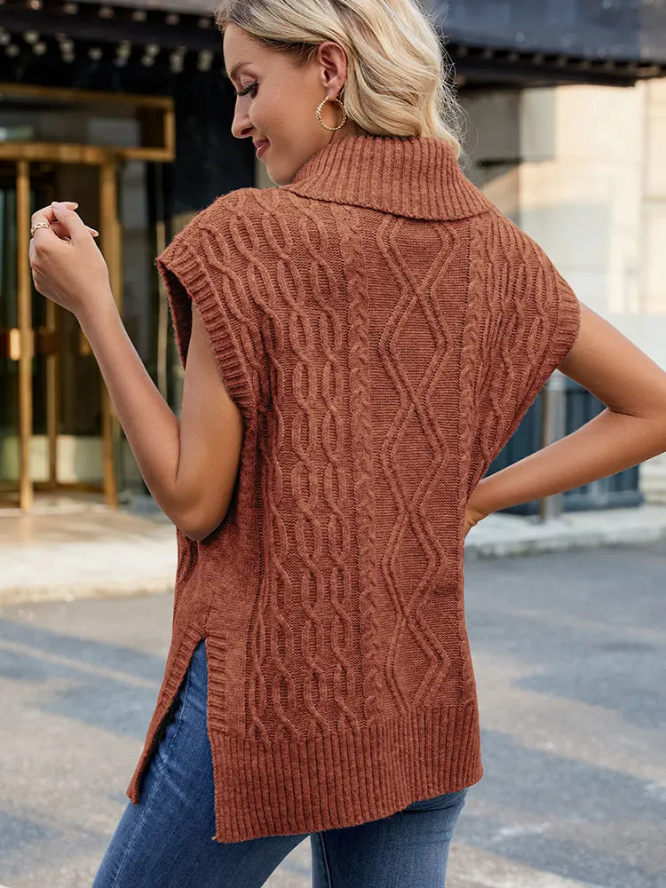 Women's high-neck vest — alternate angle