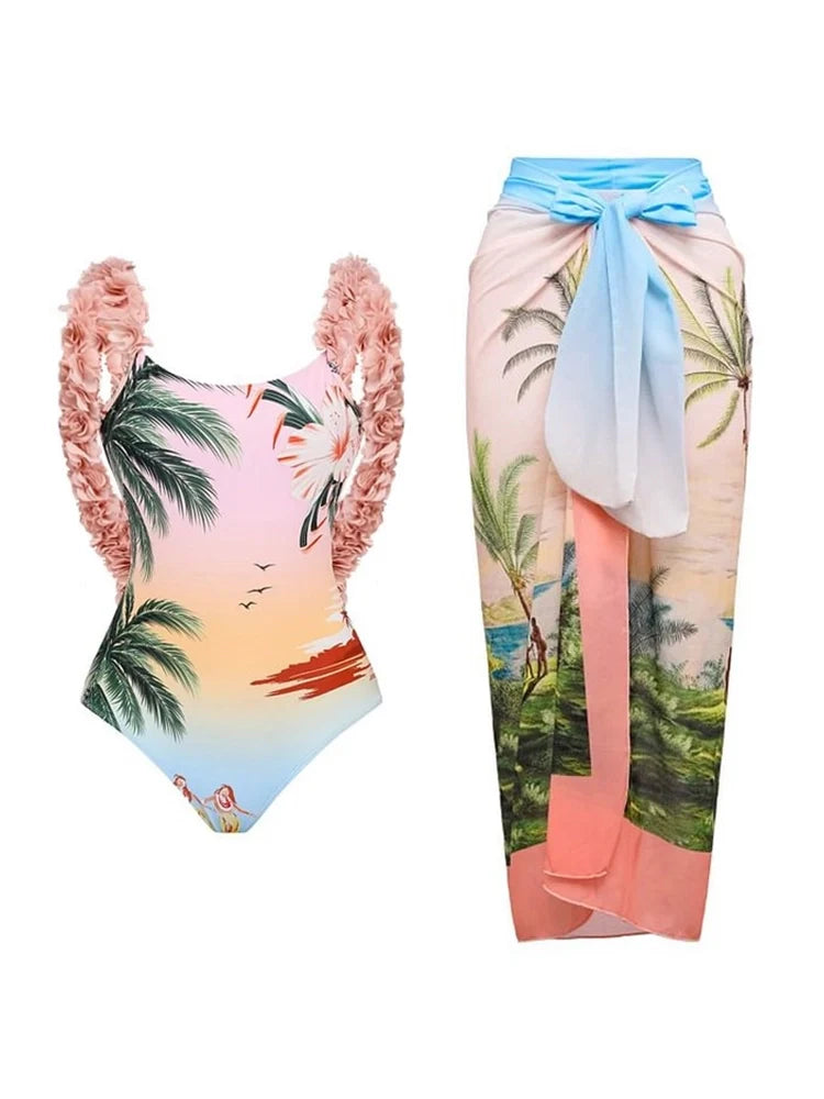 Women's Coconut Tree Print Swimsuit
