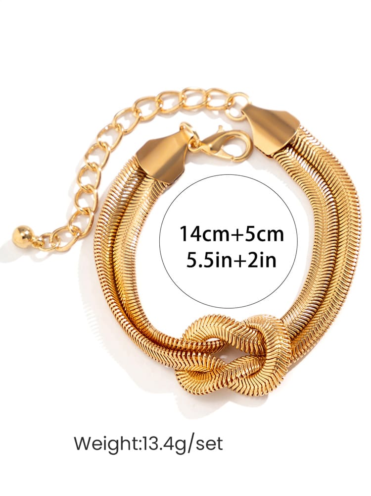 Women's coiled snake chain bracelet — detail view
