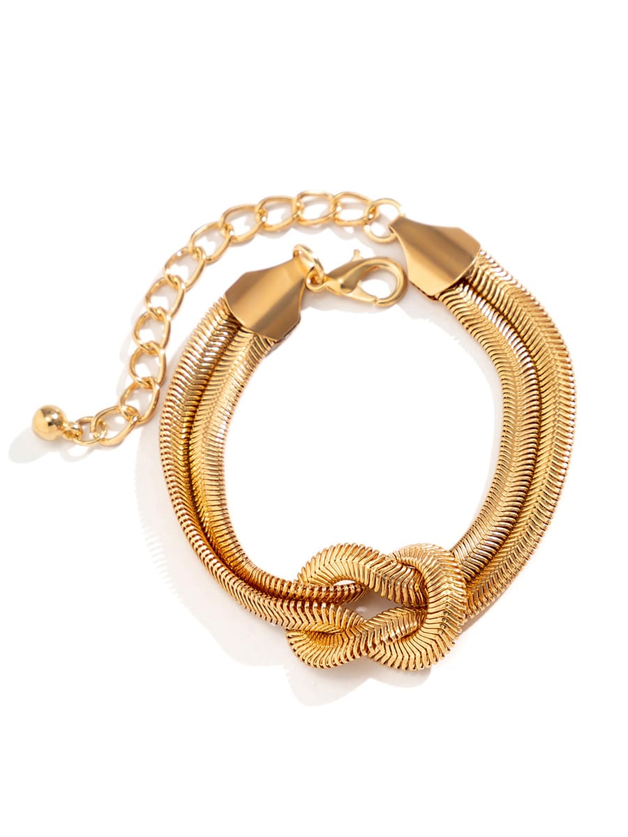 Women's coiled snake chain bracelet — alternate colourway