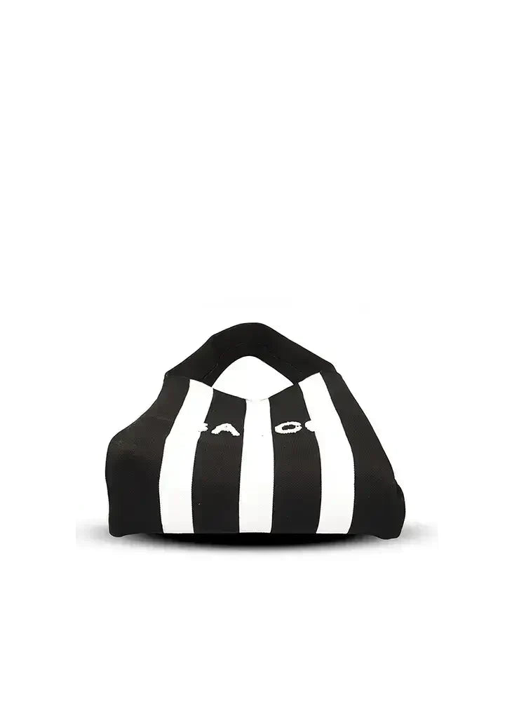 Women's colourblock knit tote bag — front view