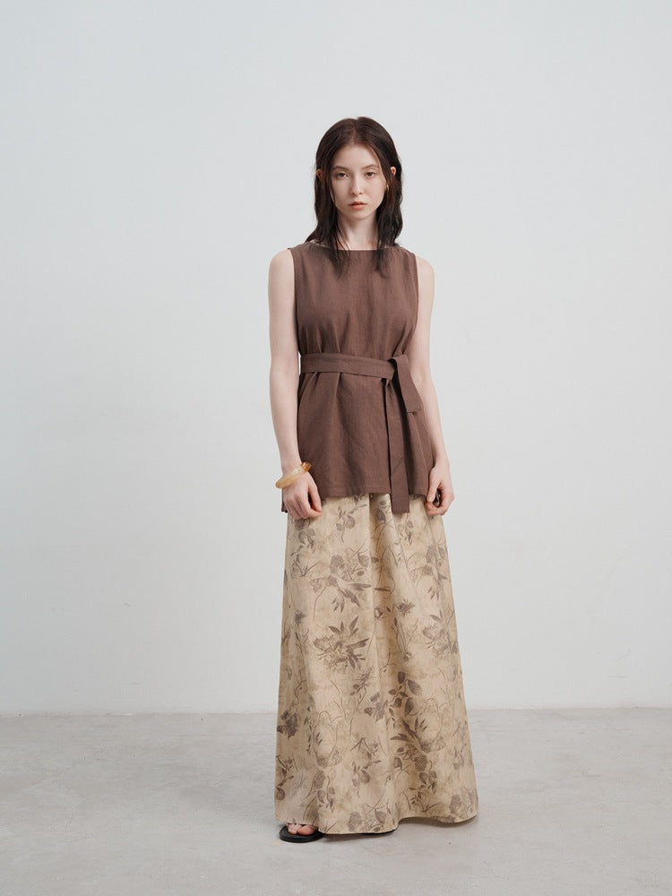 Women's Cotton-Linen Sleeveless Tank