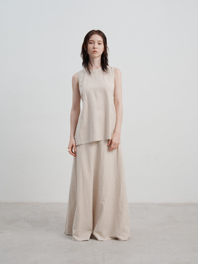 Women's Cotton-Linen Sleeveless Tank