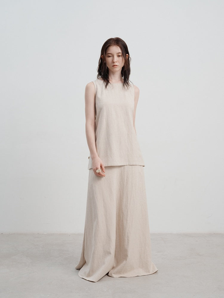 Women's Cotton-Linen Sleeveless Tank