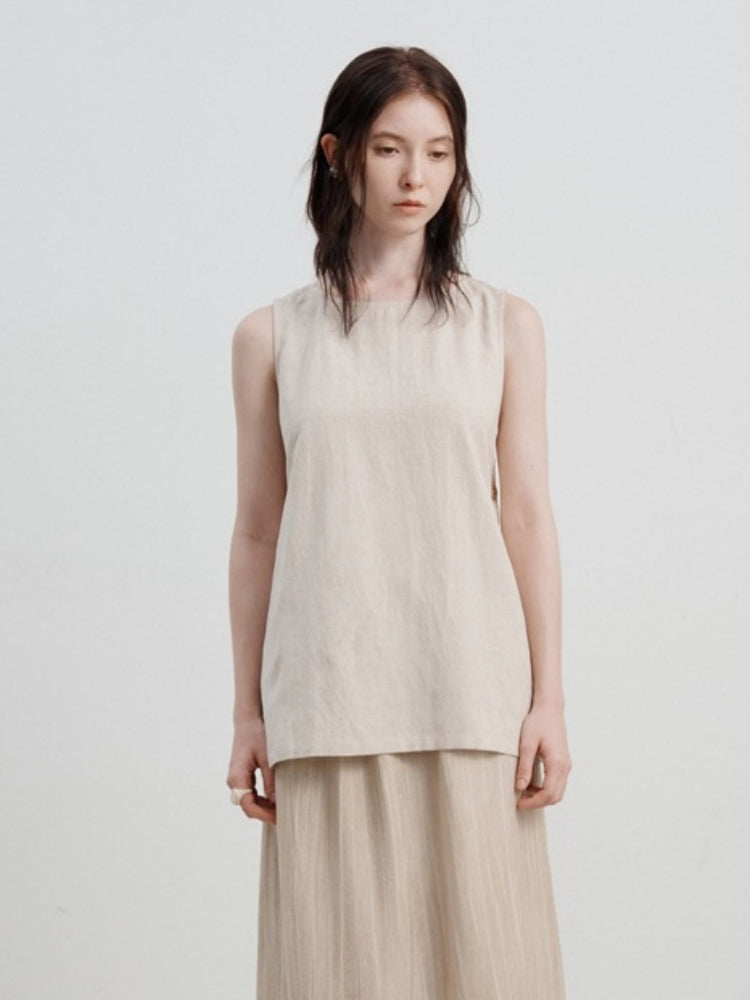 Women's Cotton-Linen Sleeveless Tank