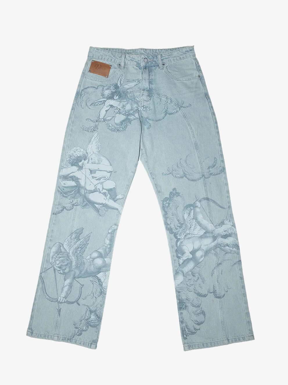 Women's Cupid Print Baggy Jeans — styled look