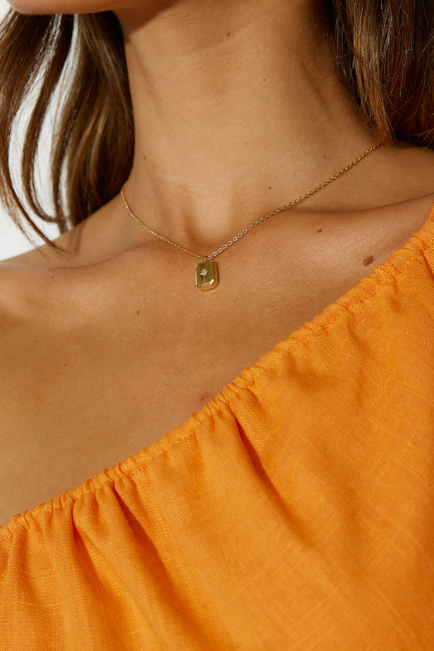 Women's Diamante Drop Pendant Necklace