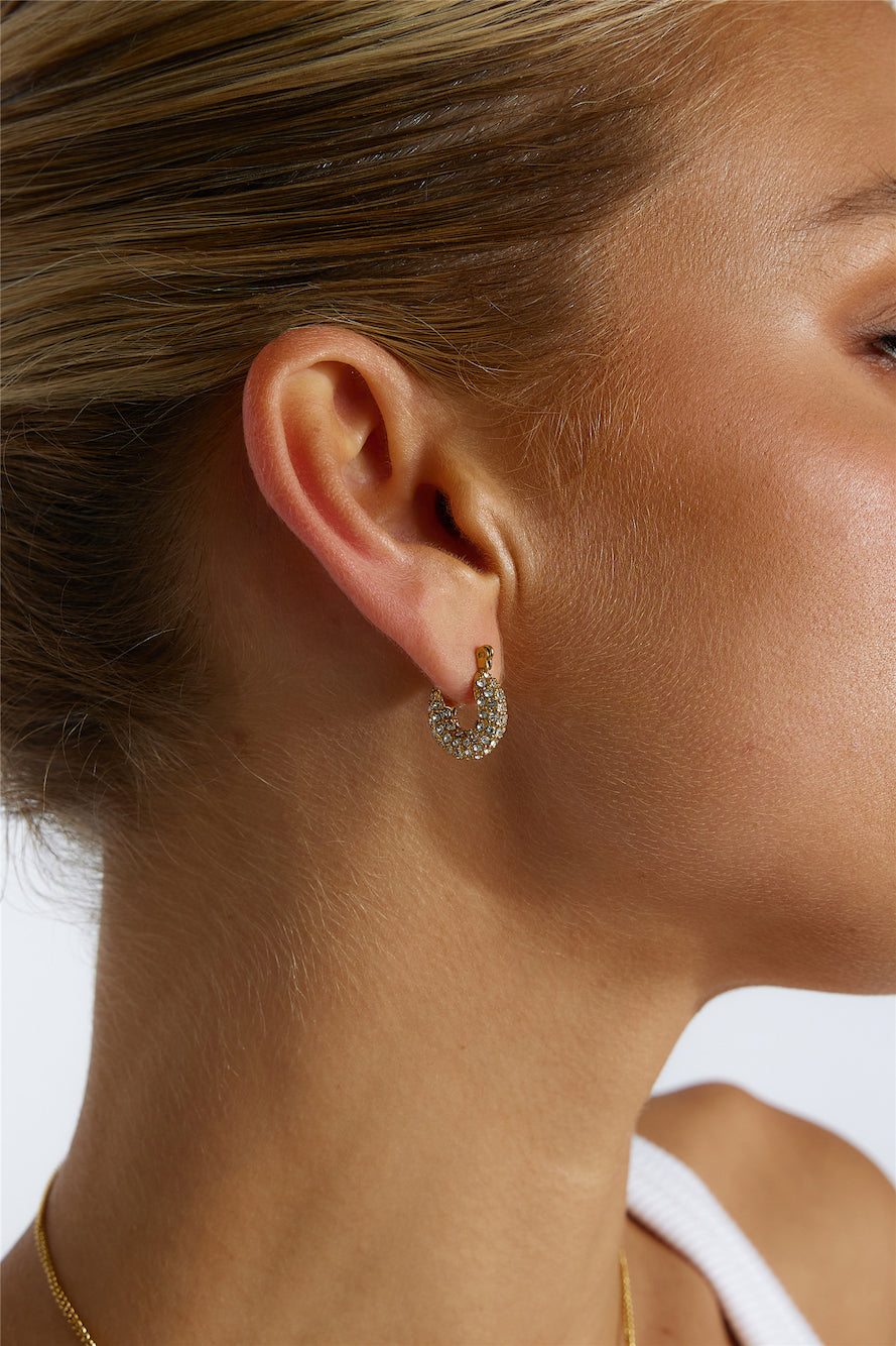 Women's Diamante Stud Earrings — detail view