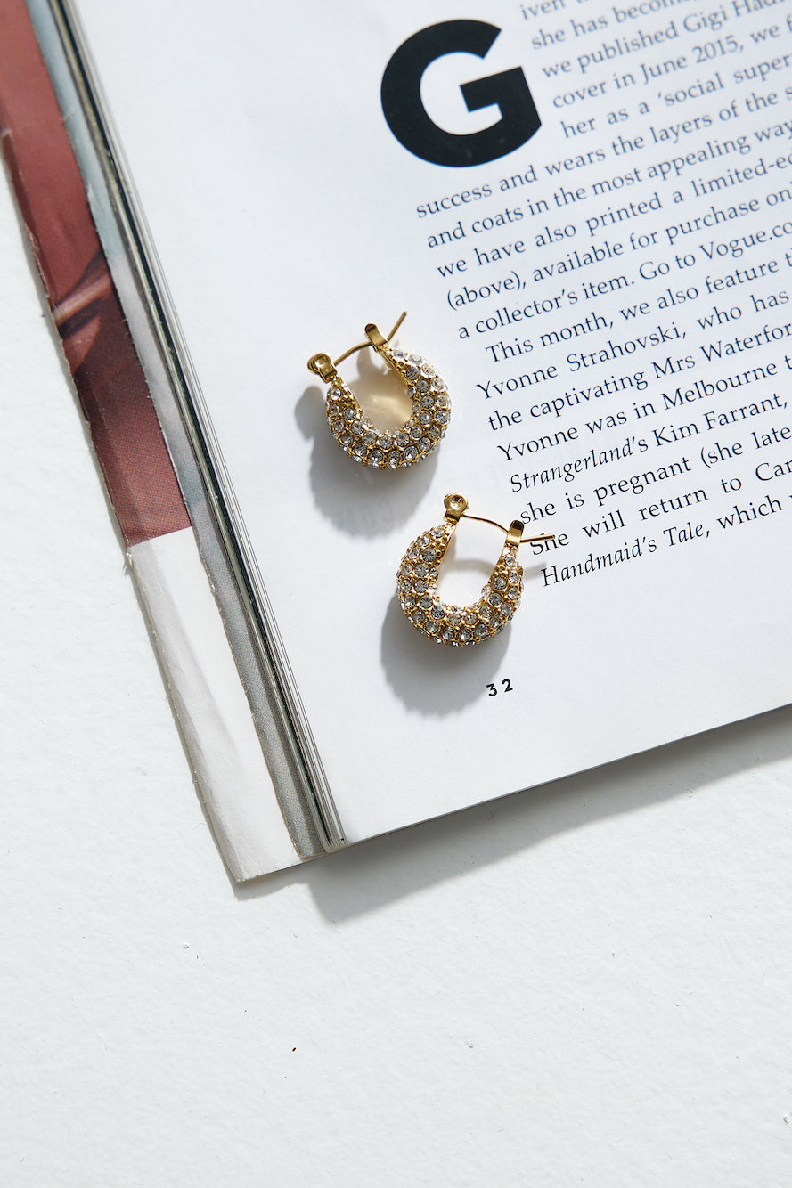 Women's Diamante Stud Earrings — detail view