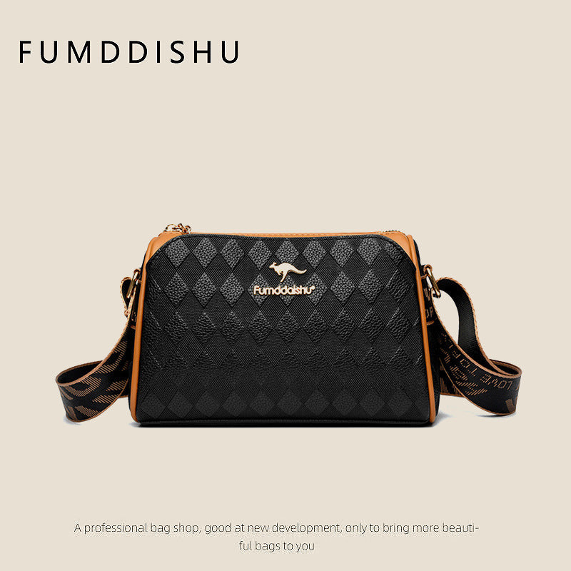 Women's diamond-quilted crossbody bag