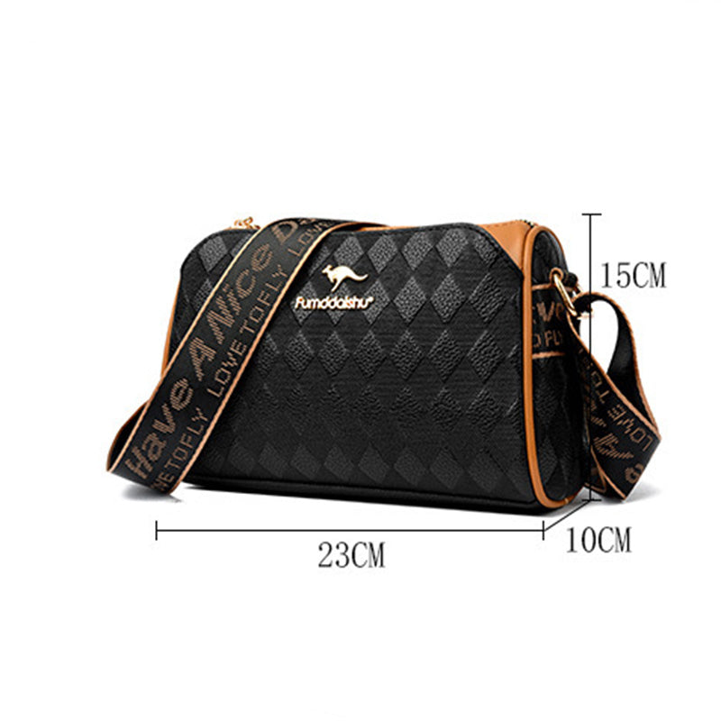 Women's diamond-quilted crossbody bag