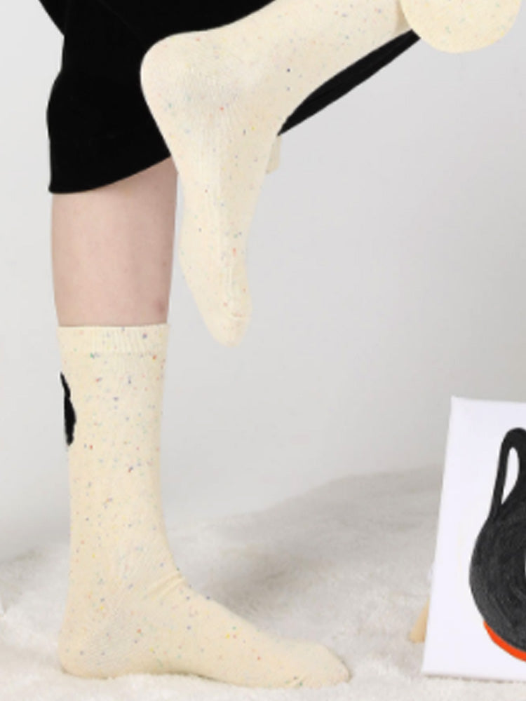 Women's dog print cotton ankle socks — detail