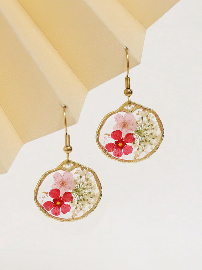 Women's Dried Flower Drop Earrings — alternate angle