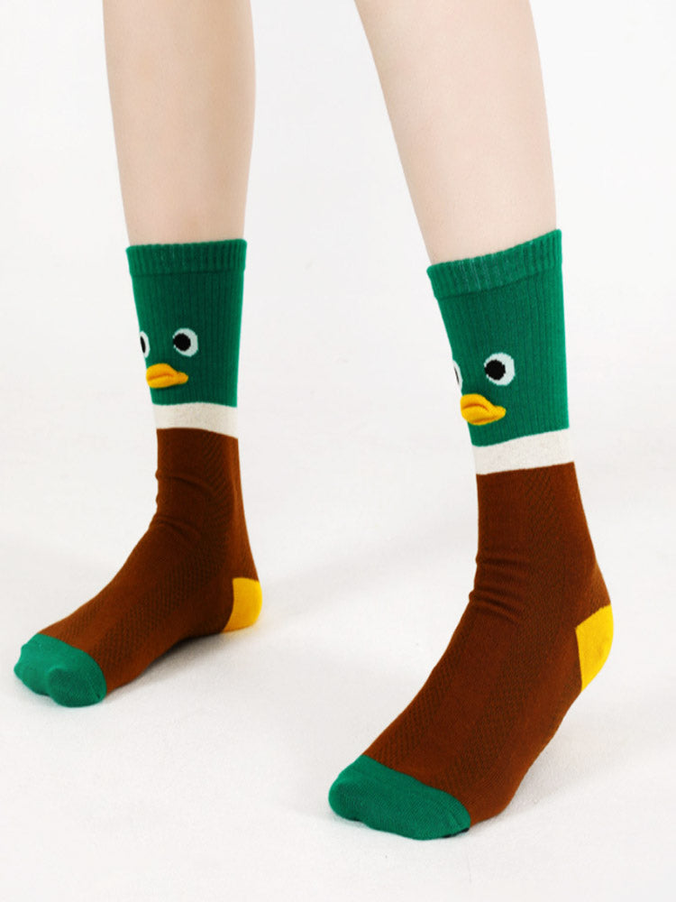 Women's duck print cotton ankle socks