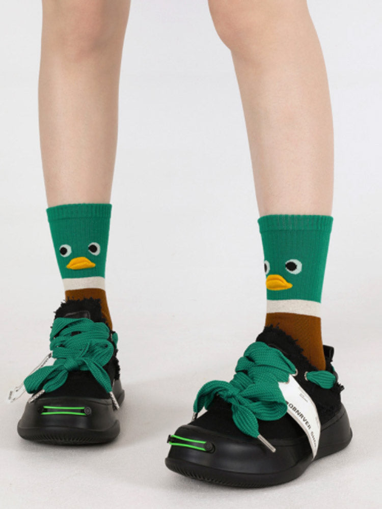Women's duck print cotton ankle socks — alternate view