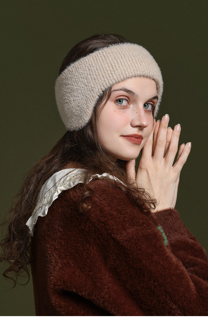 Women's Faux Fur Headband — side view