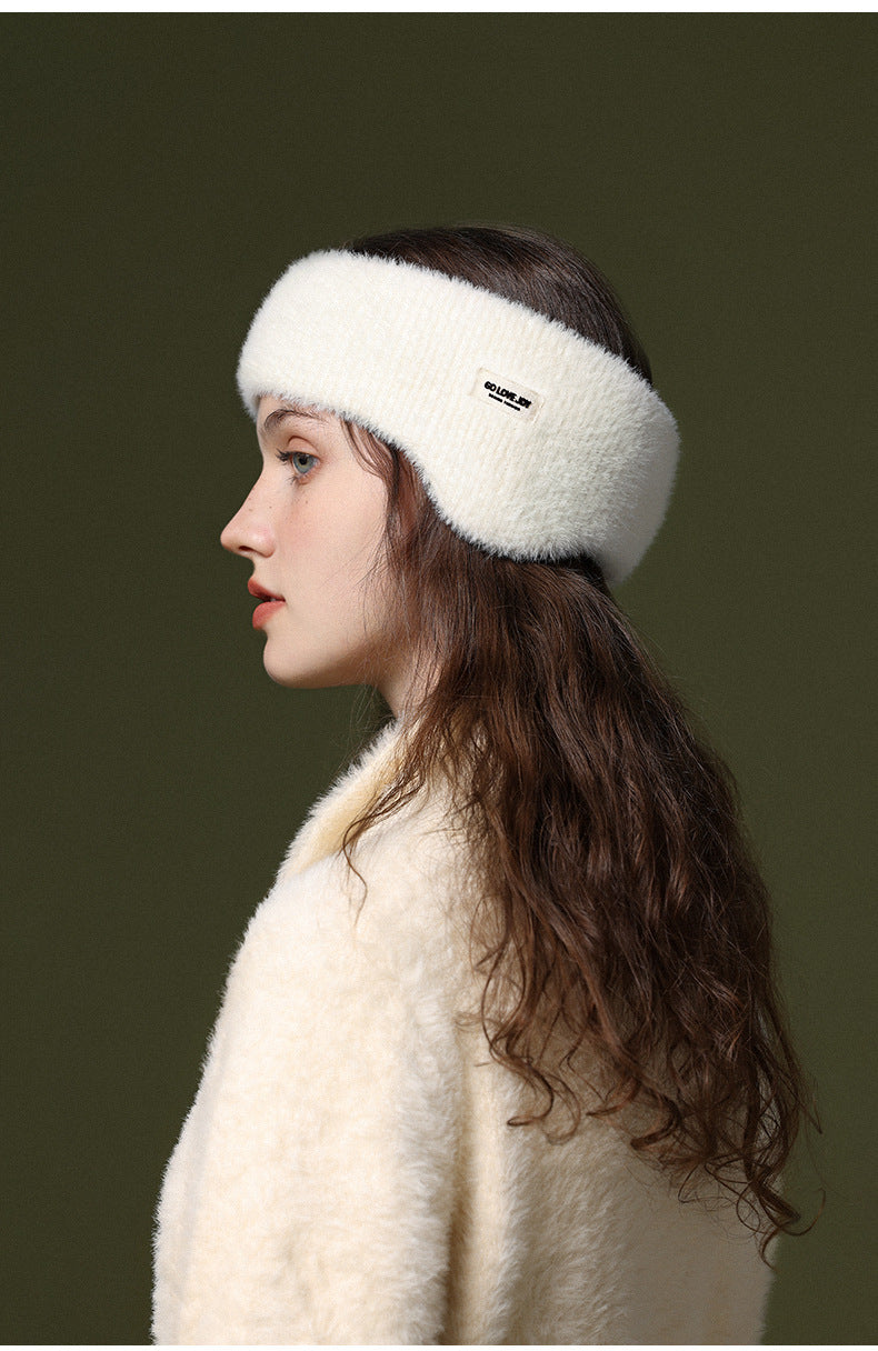 Women's Faux Fur Headband — side view