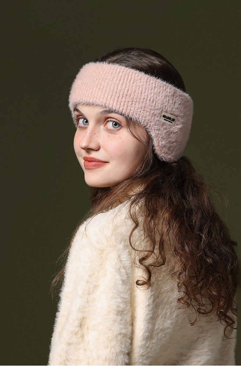 Women's Faux Fur Headband — styled view