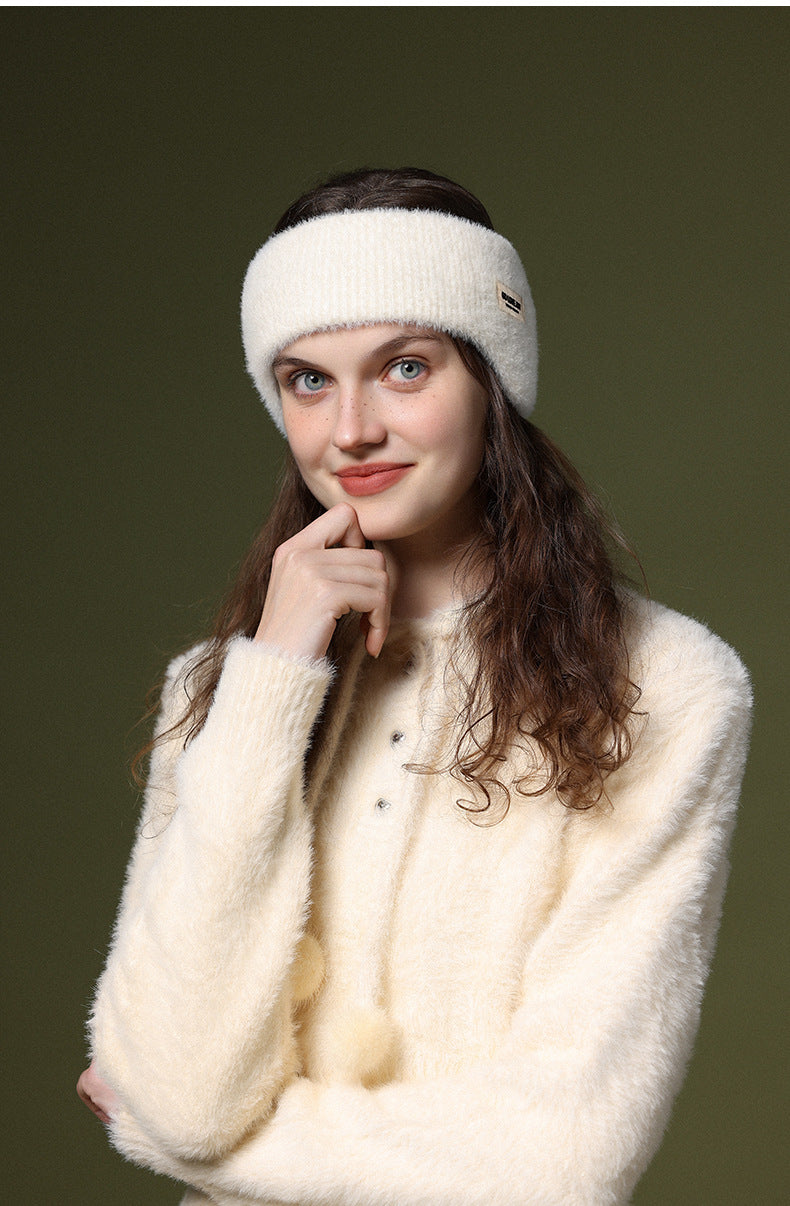 Women's Faux Fur Headband — side view