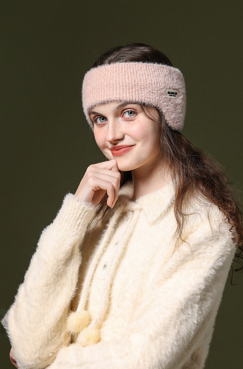 Women's Faux Fur Headband — styled view