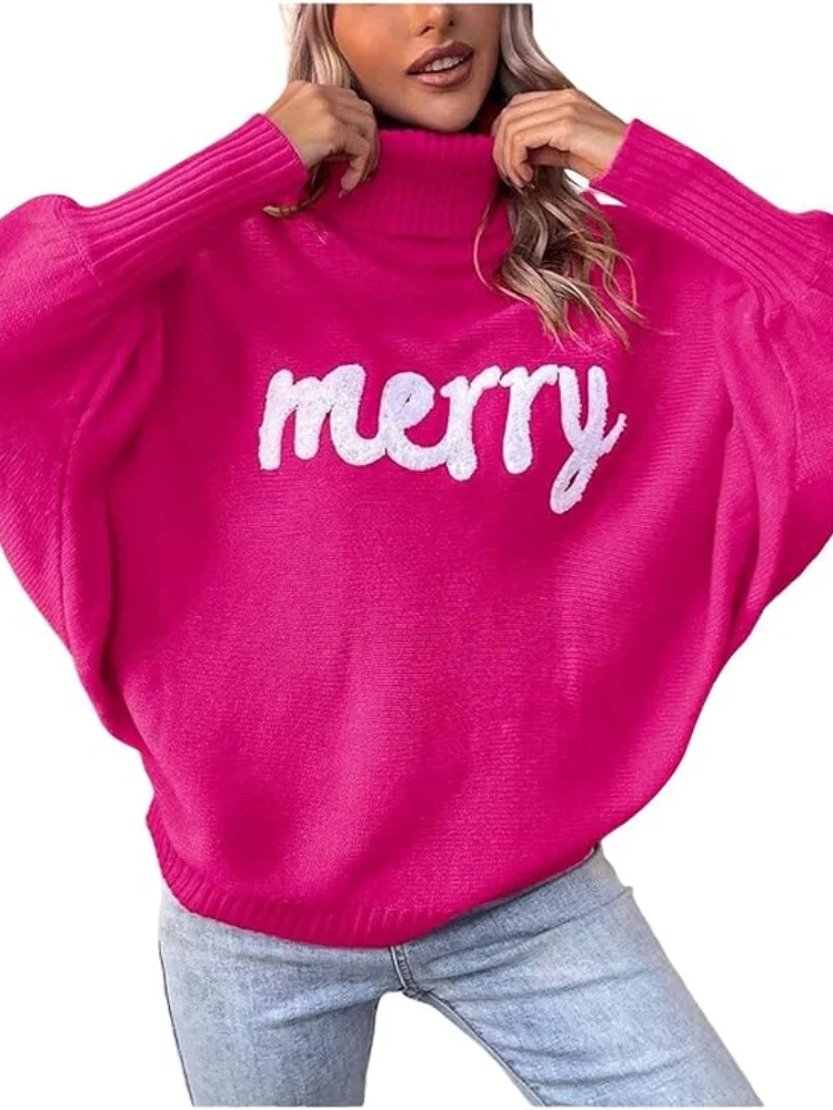 Women's Festive Turtleneck Knit Jumper