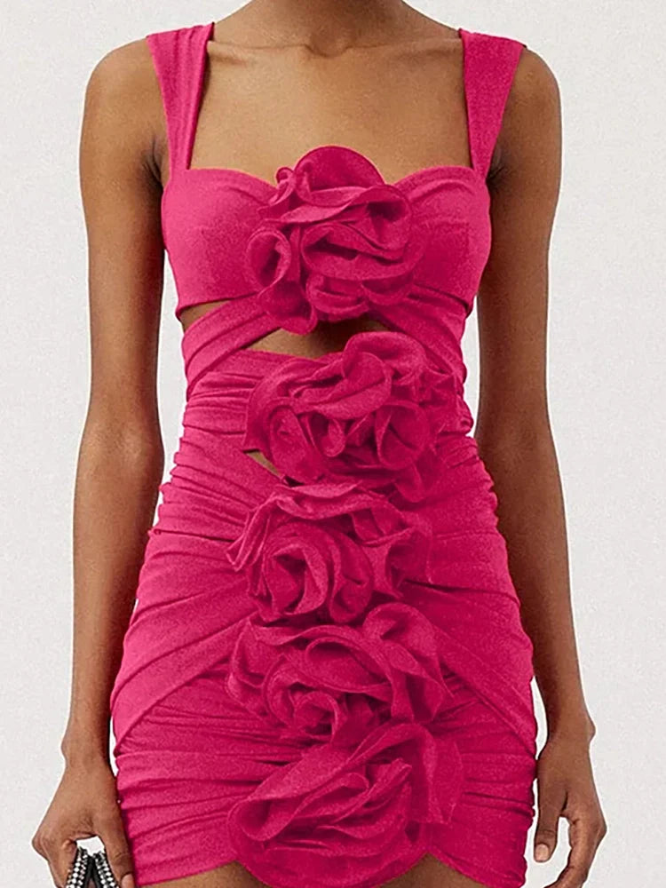 Women's floral cutout strappy swimsuit