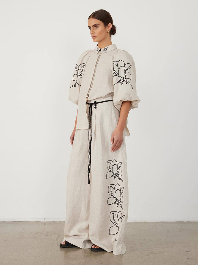 Women's Floral Linen Co-ord Set