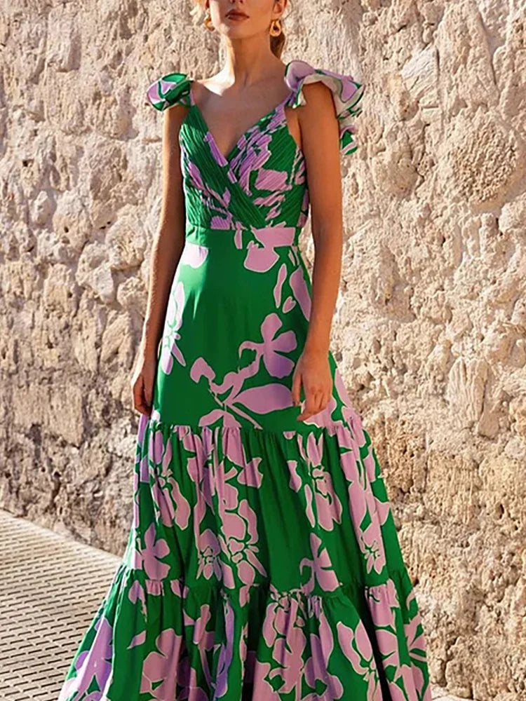 Women's floral print resort swimsuit set