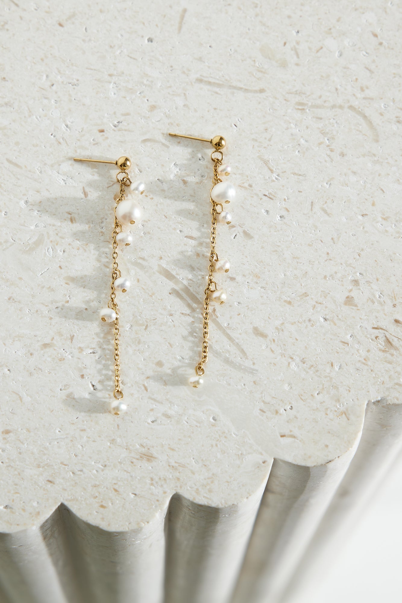 Women's Freshwater Pearl Drop Earrings — alternate angle