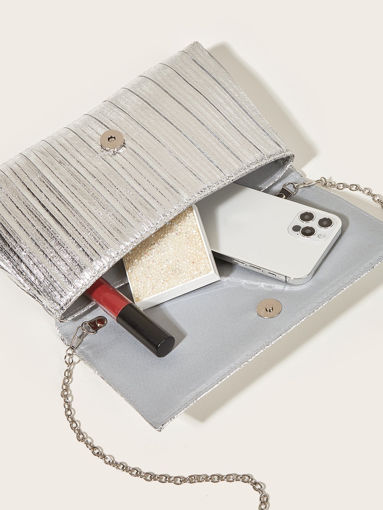 Women's glitter evening clutch bag