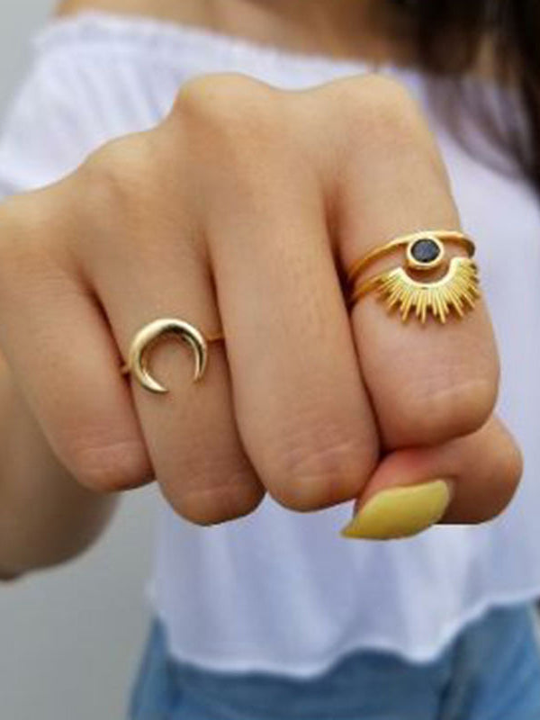 Women's gold-tone daisy sunflower ring