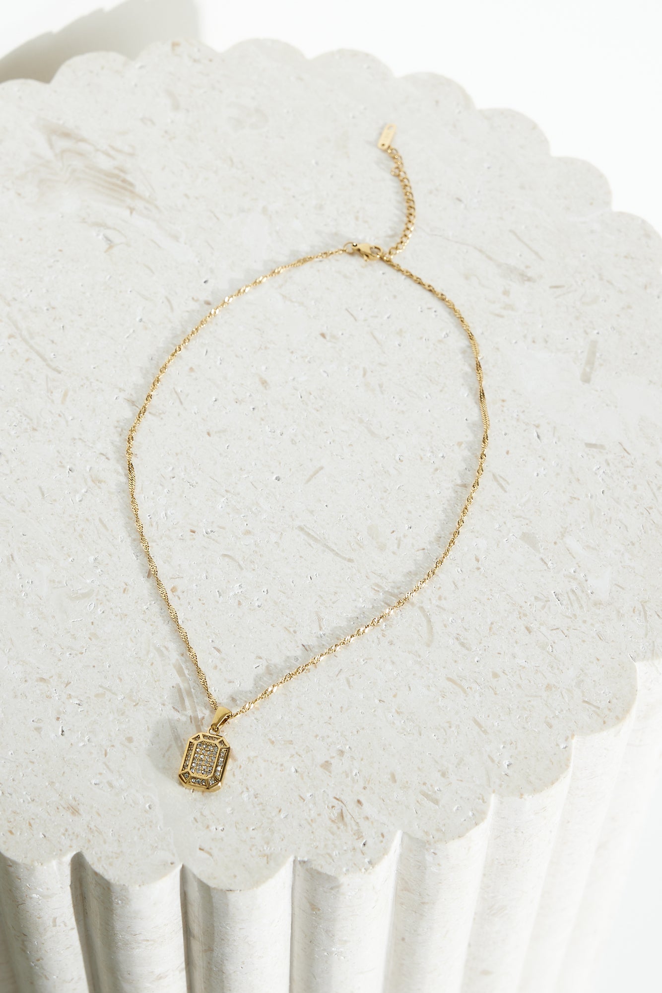 Women's gold diamante necklace