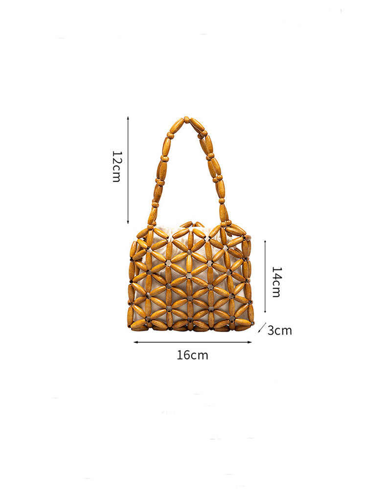 Women's handcrafted woven mini bag — alternate angle