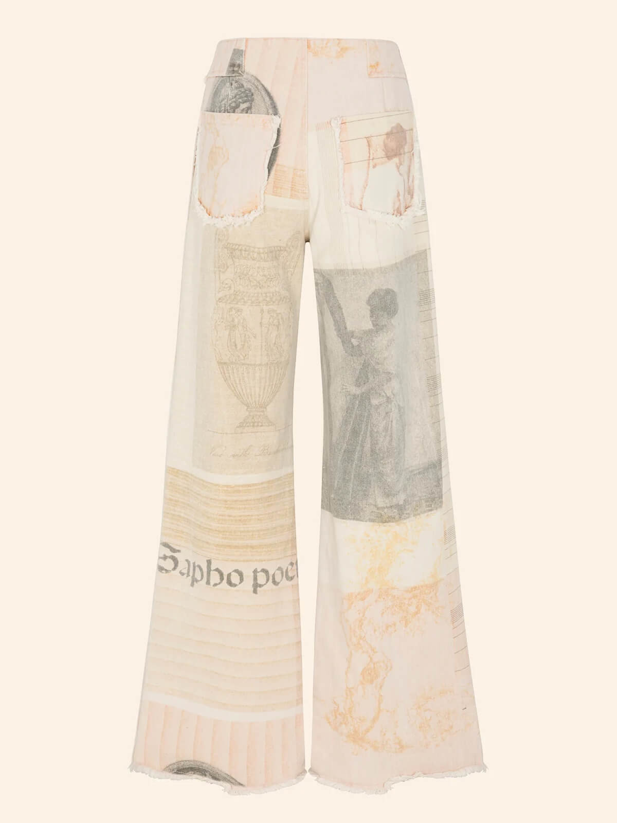 Women's High-Rise Wide Leg Jeans — fabric detail