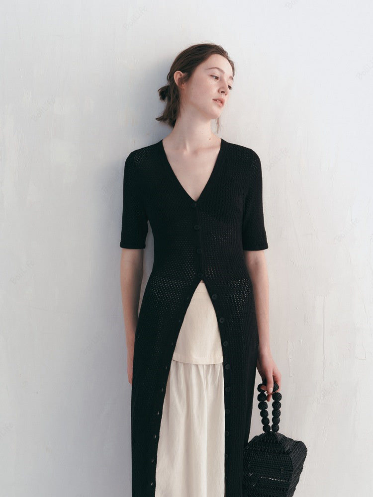 Women's Hollow-Out Short-Sleeve Cardigan — alternate colour
