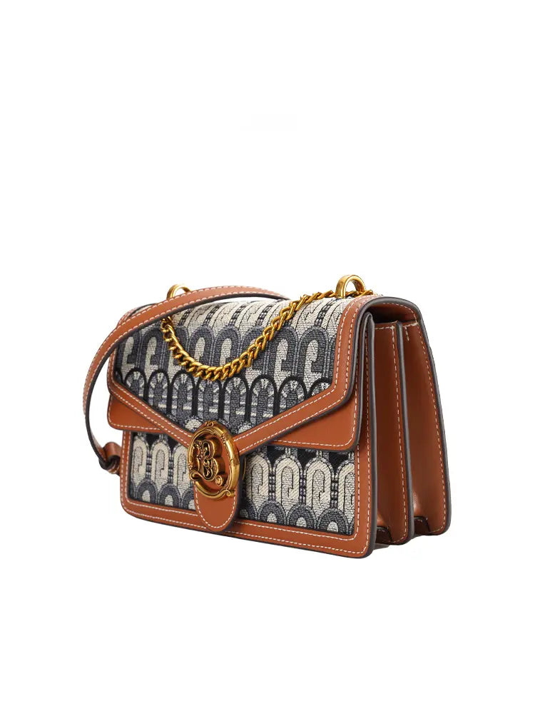 Women's Jacquard Top Handle Mini Bag